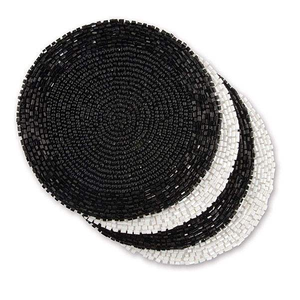 Sous-verres à boisson perlés avec verre imperméable, style européen, logo personnalisé, cadeaux d'entreprise personnalisés, couleurs et tailles personnalisées - Product Image 2