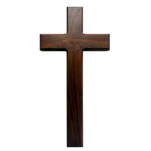 Croix murale en bois massif artisanale symbole religieux chrétien décoratif pour la maison et le décor de l'église cadeau d'art mural en bois sculpté - Product Image 3