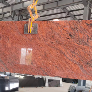 Carreaux de dalles de granit rouge de qualité supérieure modernes, surface polie, garantie écologique de 5 ans et plus pour les comptoirs de villas - Product Image 1