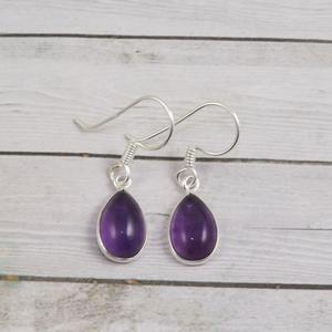 ต่างหูแฟชั่นอเมทิสต์อัญมณี 925 เงินสเตอร์ลิงต่างหูผู้หญิงต่างหูห้อยเงินเครื่องประดับ - Product Image 3