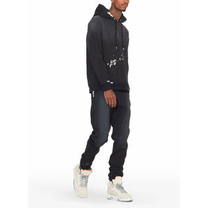 Chándal acampanado personalizado de alta calidad de talla grande para hombre, pantalones de chándal vintage con capucha, conjunto de dos piezas para invierno - Product Image 6