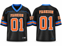 Sublimationsbedrucktes American Football Trikot Übergroßes Hip-Hop Mesh Fußballtrikot Atmungsaktives Polyester Team Fansport-Trikot