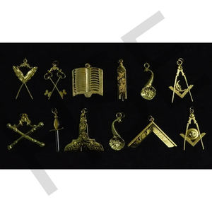 Masonic Blue Lodge Officer Collar Joyas-Set de 12 en Oro - Product Image 1