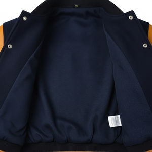 Veste universitaire de haute qualité hommes et femmes Chenille broderie manches en cuir veste universitaire Letterman de Baseball personnalisée - Product Image 3