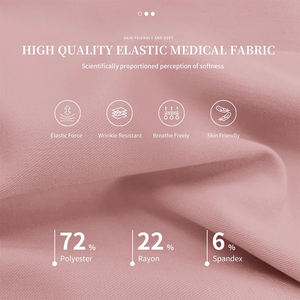 Tenues médicales de qualité supérieure pour femmes, couleur rose clair, pantalon cargo tendance, ensembles d'uniformes médicaux - Product Image 4