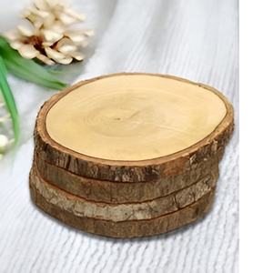 Tapis de tasse à café naturel de forme ronde Offre Spéciale de qualité supérieure sous-verre en bois blanc en gros - Product Image 5