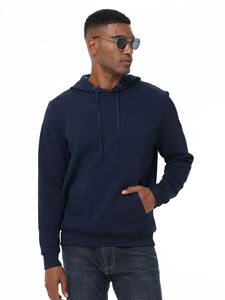 Men's Casual Plaid Jacquard Pullover Hoodies Long <b>Sleeve</b> Drawstring Kanga Pockets Fashionable <b>Sweatshirts</b> for Winter Streetwear - Product Image 4