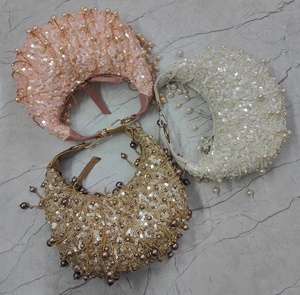 Elegante Bolso de Mano Tipo Clutch de Ante con Solapa India para Mujer, para Bodas y Fiestas, Estilo Bohemio Vintage con Cuentas de Perlas y Bordado de Alta Calidad - Product Image 3