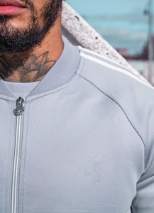 Conjunto Deportivo Informal de Invierno para Hombre, Ecológico, Transpirable, Talla Grande, con Cordón, Estampado Sólido Gris, de Alta Calidad - Product Image 4