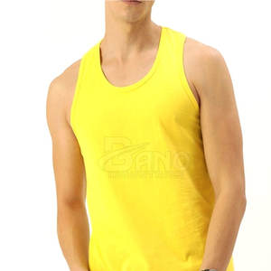 Camiseta sin mangas informal para hombre de alta calidad 100% algodón y poliéster para ropa de gimnasio Venta superior - Product Image 2