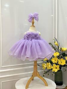 Vestido de princesa de gasa 3D de alta calidad Material de malla de lujo Diseño en capas a un precio razonable para niños Bolsa de plástico empaquetada - Product Image 6