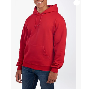 Sweat à capuche de couleur unie décontracté pour hommes, col double couche, respirant, logo personnalisé, vente en gros pour hommes - Product Image 4