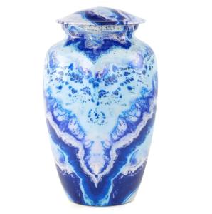 Top classique en aluminium adulte crémation urnes tourbillon fini indien fait grandes cendres humaines urnes en métal avec des prix raisonnables - Product Image 1