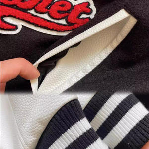 Primavera logotipo personalizado al aire libre Universidad ropa deportiva béisbol hombres chaqueta algodón Varsity Letterman chaqueta de Bombardero - Product Image 5