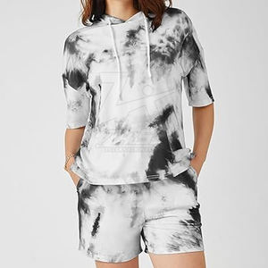 Conjunto de pantalones cortos y Sudadera ligera personalizable para mujer, chándales de invierno de algodón 100% transpirables - Product Image 2