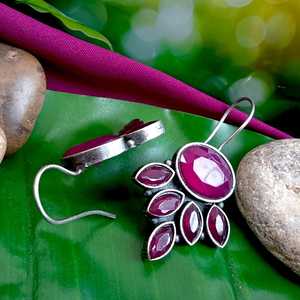 Indian Fashion Jewellery Boho Oxidized Crystal Faux Pearl <b>Drop</b> Hook <b>Bridal</b> <b>Earrings</b> Set Indian Manufacturer Jewelry for Women - Product Image 5