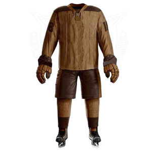 Conjunto de uniforme de hockey sobre hielo, cómodo y transpirable, unisex, ropa deportiva teñida Lisa personalizada, novedad - Product Image 1