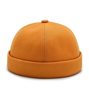 Gorro de algodón vintage de verano para hombre, gorro Sin borde, gorro portátil Street Docker Hip Hop japonés inspirado en INS multiusos - Product Image 5