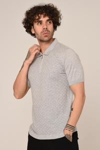 Camisa informal de manga corta de alta calidad para hombre, 100% de algodón, azul marino, tejido acanalado sólido, solapa superior, secado rápido, transpirable, Verano - Product Image 3