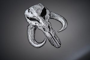 Patchs brodés thermocollants en forme de cœur de crâne de Mythosaure pour vestes, chemises, chapeaux et vêtements de moto - Taille et couleur personnalisées - Product Image 2