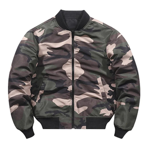 Chaqueta bomber de sarga de algodón personalizada al por mayor, chaqueta bomber Ma-1 de fabricante de vuelo para hombre - Product Image 5