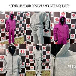 Oversized <b>Red</b> <b>Hoodie</b> and Pleated Sweatpants Set 100% Cotton Breathable Quick Dry Custom Printed Men's Loose Fit Tracksuit - Product Image 5