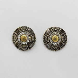 Kriaa Antique Gold Plated Austrian Stone <b>Drop</b> <b>Earrings</b> 1312602 Chic <b>Fashion</b> Stud <b>Earrings</b> - Product Image 1
