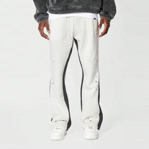 กางเกงลำลองผู้ชายสไตล์ฮิปฮอปทรงขาบาน ผ้าคอร์ดูรอย ระบายอากาศ กันลม ผูกเชือก ใส่สบาย - Product Image 2