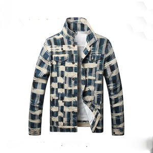 Chaqueta Vaquera de Mezclilla para Hombre, Estilo Coreano Informal de Invierno, Nueva Colección, Chaqueta Vaquera Ajustada Desgastada - Product Image 3