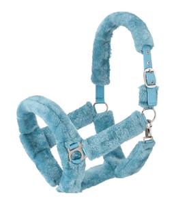 "High Quality Thickened Fleece Padded Horse Halter Soft Faux Fur Equestrian Headcollar Adjustable Nylon Horse Bridle" - Product Image 1