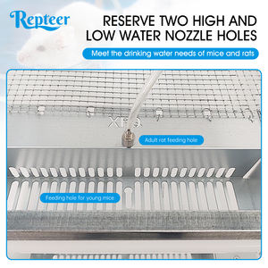 Casas Portátiles para Mascotas Repteer, Jaula Plegable de Alambre con Diseño Sólido para Perros y Gatos, con Puerta con Cierre, Bandeja de Plástico y Botón de Presión - Product Image 6