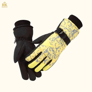 Gants de ski en cuir tendance pour enfants, gants de sport isolés pour l'hiver en plein air, gants de randonnée imprimés pour la neige - Product Image 5