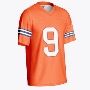 Maillot de football américain à col en V, couleur unie et motif uni, personnalisable avec étiquette privée - Product Image 3