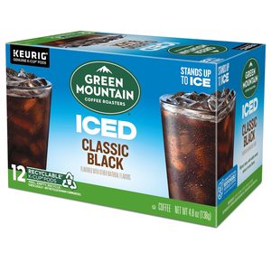 Café Verde de Green Mountain Coffee Roasters, ICED Classic Black, Cápsulas Individuales Keurig K-Cup, Café Helado de Tueste Medio, 72 Unidades - Product Image 1