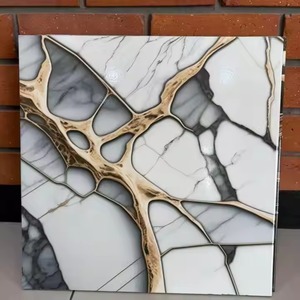 40x40cm Carreaux de céramique antidérapants en marbre blanc 400x400mm Porcelaine Salle de bain Sol Parking Extérieur Carreaux de construction - Product Image 1