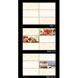 Azulejos de cerámica para pared, serie reactiva de brillo atractivo, 300x450mm, Color claro de fresa con diseño de flores, 30x45cm - Product Image 4