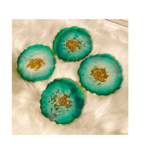 Resin <b>Coasters</b> & Mats Creative Custom Color/Size Reusable Eco-Friendly Handmade <b>Drink</b> Cup Mats & Pads - Product Image 6