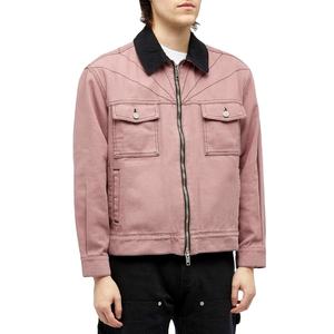 แจ็คเก็ตผ้าแคนวาสผู้ชายแบบสั่งทำ OEM ขายดี แจ็คเก็ตทำงานลำลองสไตล์สตรีทแวร์ ปกพับ ทรงโอเวอร์ไซส์ สำหรับผู้ชาย - Product Image 1
