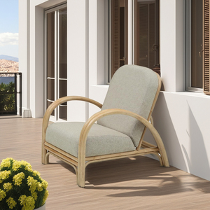 Fauteuil de restaurant moderne en rotin 'Ankara' – Écologique, pour intérieur/extérieur, avec coussin confortable et design élégant - Product Image 2