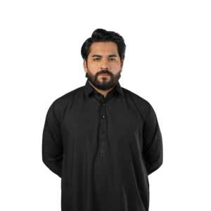 Chemise décontractée à manches longues pour homme A-5 Deep Black, col classique, toutes saisons - Product Image 1