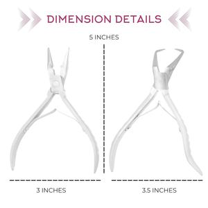 Kit de Herramientas Modernas para Extensiones de Cabello Obexa, Acero Inoxidable, Microlink, Herramienta para Extensiones Itip, Uso Comercial, Plateado - Product Image 2