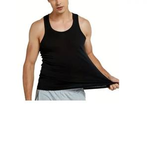 Débardeur imprimé personnalisé de haute qualité pour hommes Gym Workout Fitness Streetwear sans manches 100% coton côtelé débardeur pour hommes - Product Image 6