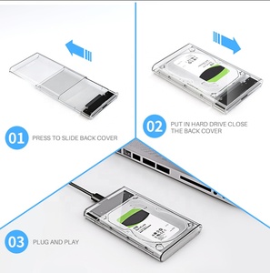 USB3.0 Để SATA 5Gbps Bên Ngoài SSD Bao Vây Bao Vây <span class=keywords><strong>3</strong></span>.5 ''HDD 2.5' SSD Trường Hợp Trạng Thái Rắn Ổ Đĩa Bao Vây - Product Image 6