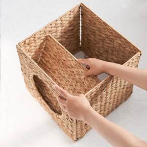 SALE! Wholesale Best Selling 2025 Water Hyacinth Woven <b>Cave</b> Cat <b>Beds</b> for Indoor Cats and Small Dogs, Wicker Square Cat House - Product Image 2