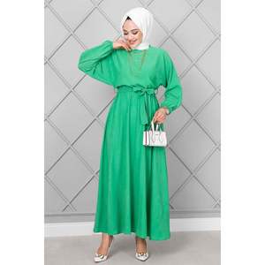 Nihal Cintura Cinturón Hijab Vestido Verde Claro - Product Image 3