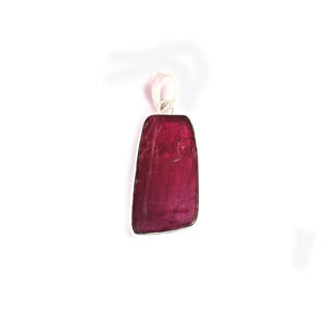 Hermosa piedra preciosa natural hecha a mano colgante de turmalina Rosa joyería de plata genuina con diseño impresionante para regalo - Product Image 1