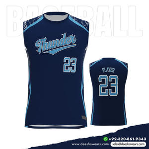 Maillot de baseball sans manches à col rond pour homme, uniforme d'équipe personnalisé, vêtements de sport respirants, 100% polyester, antibactérien - Product Image 6