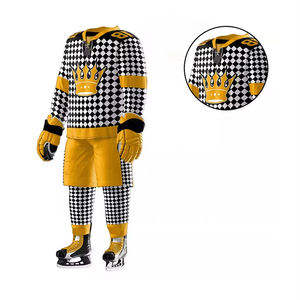 Uniforme de hockey sur glace sportif personnalisé de haute qualité, ensemble complet, transfert thermique, séchage rapide, respirant, 100% polyester, service OEM ODM - Product Image 4