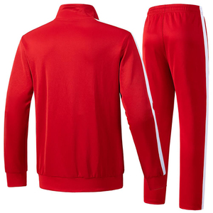 Conjunto de chándal de entrenamiento con cremallera completa para hombre, chaqueta, pantalones, entrenamiento de gimnasio, ropa deportiva para correr, cintura elástica, ligera y duradera - Product Image 2