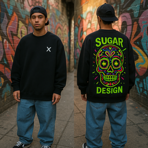 OEM/ODM sweats surdimensionnés strass personnalisé imprimé plaine lavé à l'acide vintage usé pulls unisexe bas quantité minimale de commande vente en gros - Product Image 3